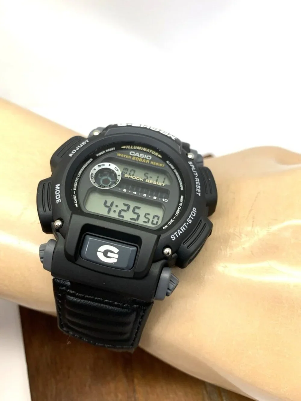 Casio Men's Watch G-Shock DW9052 Black Resin Gray Nylon Digital 44mm Sport 3232